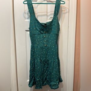 Wild Fable Teal and Daisy Dress, Size L